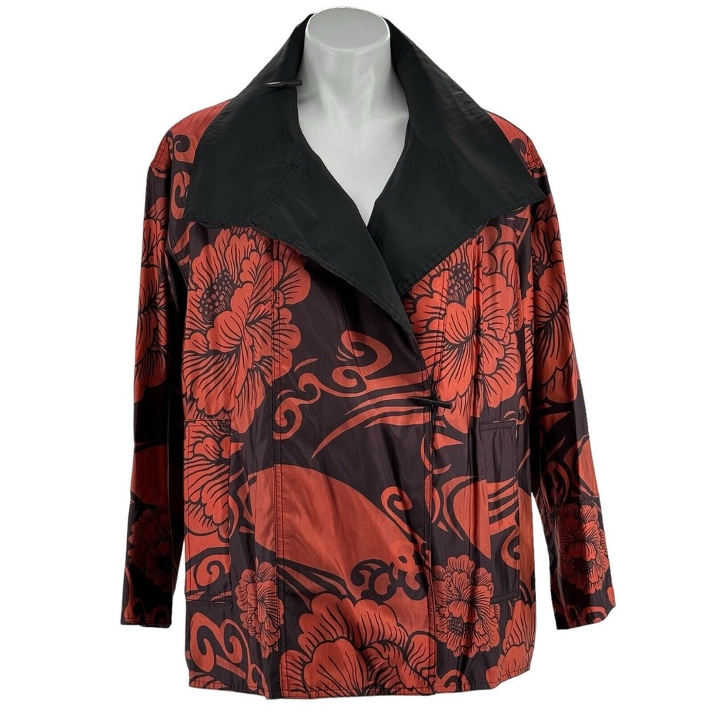 Mycra PAC Now Oversized JACKET Women Reversible Floral Pocket Travel Rain 0P NEW - Picture 6 of 15